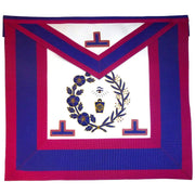 Grand Officers Mark Apron – Pink & Blue Hand Embroidery