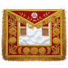 Grand Royal Arch Chapter Apron – Red Triple Tau Insignia with Gold Fringe