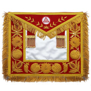Grand Royal Arch Chapter Apron – Red Triple Tau Insignia with Gold Fringe