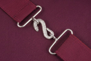 Riaz Impex Masonic Aprons Grand Sentinel Royal & Select Masters Officer Apron – Maroon Velvet Bullion Hand Embroidery