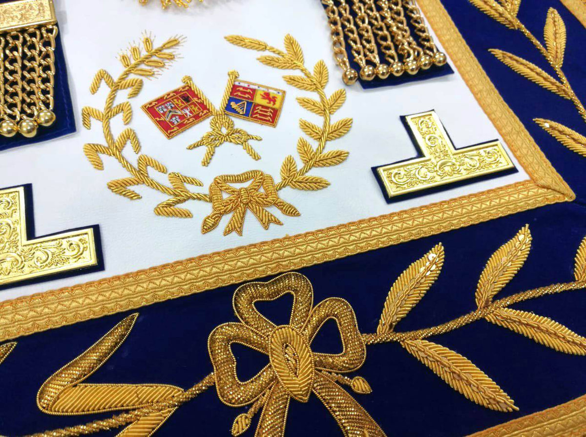Riaz Impex Masonic Aprons Grand Standard Bearer Craft Apron – Royal Blue