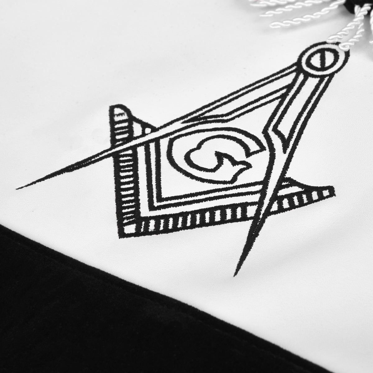 Riaz Impex Masonic Aprons Master Mason Blue Lodge Apron – Black Velvet With Silver Machine Embroidery