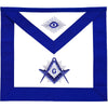 Master Mason Blue Lodge Apron – Royal Blue Radiant Square & Compass G