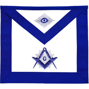 Riaz Impex Masonic Aprons Master Mason Blue Lodge Apron – Royal Blue Radiant Square & Compass G