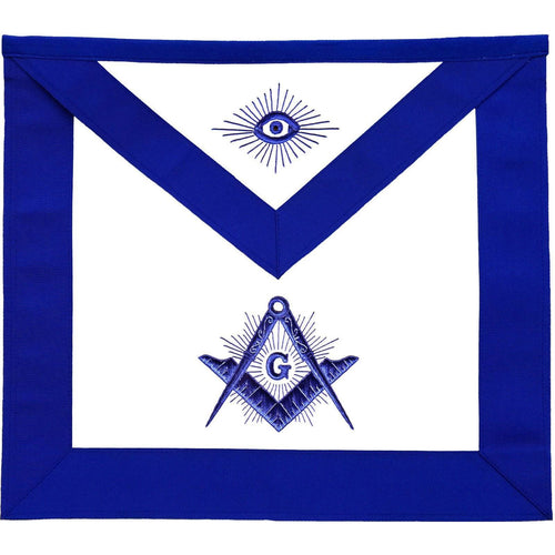 Riaz Impex Masonic Aprons Master Mason Blue Lodge Apron – Royal Blue Radiant Square & Compass G