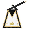 Master Mason Blue Lodge Apron – S&C with Ankh Cross Hand Embroidery Gold Bullion