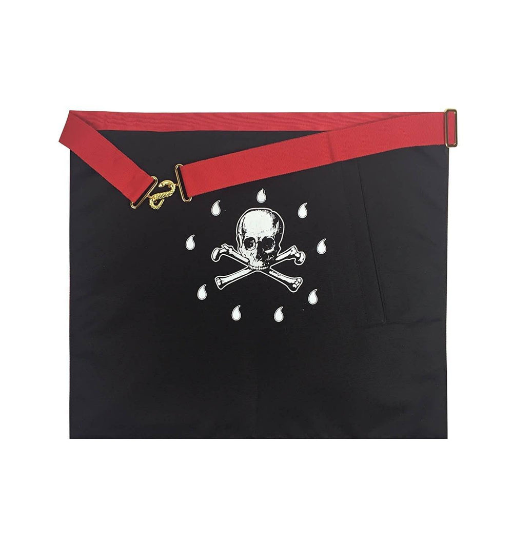 Riaz Impex Masonic Aprons Master Mason Blue Lodge Apron – White & Red Moire