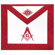 Master Mason Blue Lodge Apron – White & Red Moire