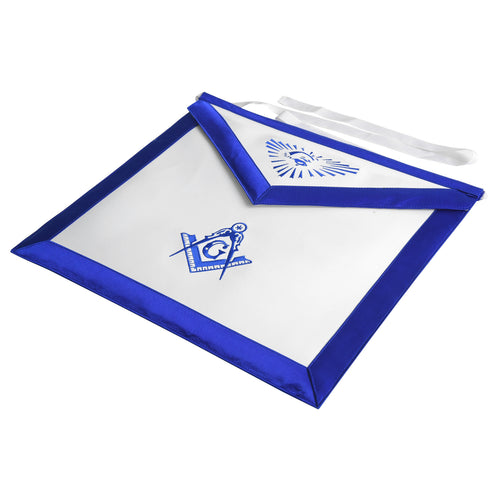 Riaz Impex Masonic Aprons Master Mason Blue Lodge Apron – White Tape Ties