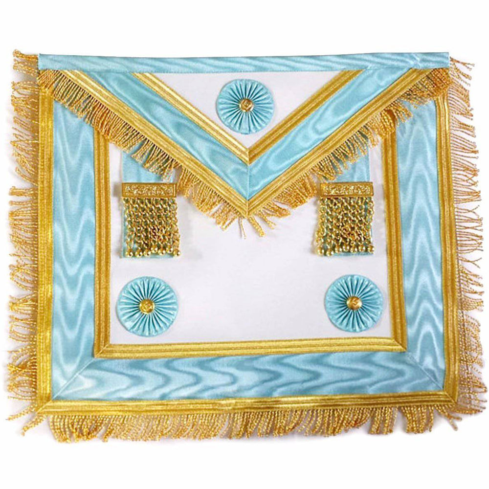 Riaz Impex Masonic Aprons Master Mason Blue Lodge Canada Regulation Apron – Sky Blue with Rosettes