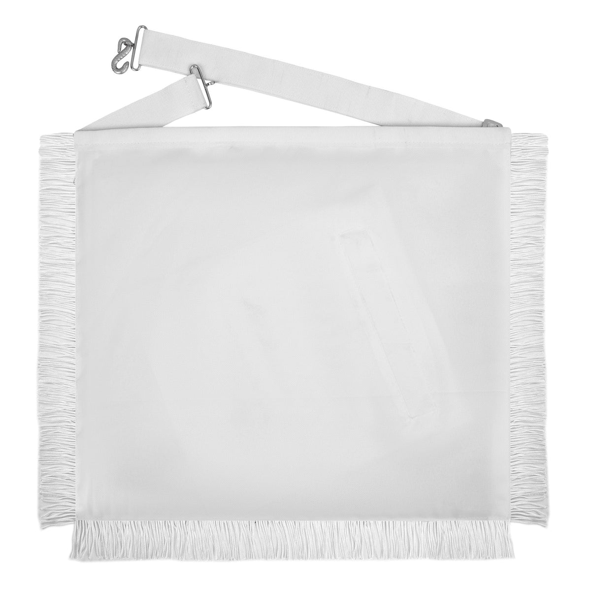 Riaz Impex Masonic Aprons Master Mason Blue Lodge Texas Regulation Apron – All White Hand Threaded Silk