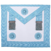 Master Mason Craft Apron – White & Turquoise
