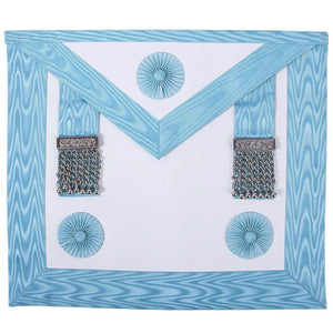 Riaz Impex Masonic Aprons Master Mason Craft Apron – White & Turquoise