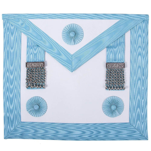 Riaz Impex Masonic Aprons Master Mason Craft Apron – White & Turquoise