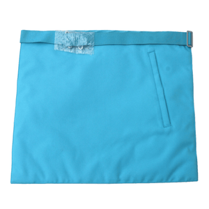 Riaz Impex Masonic Aprons Master Mason French Rite Apron – Sky Blue Moire with Three Rosettes