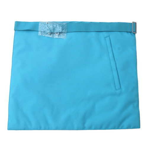 Riaz Impex Masonic Aprons Master Mason French Rite Apron – Sky Blue Moire with Three Rosettes