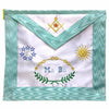 Master Mason French Rite Apron – Sky Blue Silk & Moire Moon & Sun