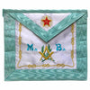 Master Mason French Rite Apron – Sky Blue Silk & Moire Star G