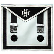 Master Mason Malta Regulation Apron – White Maltese Cross