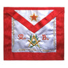 Master Mason Scottish Rite Apron – Red Moire MB Flaming Star