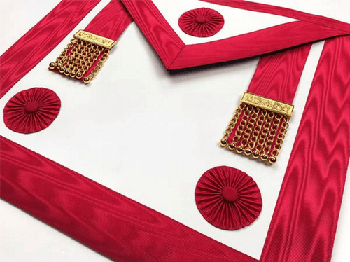Riaz Impex Masonic Aprons Master Mason Scottish Rite Apron – Turquoise Moire with Rosettes