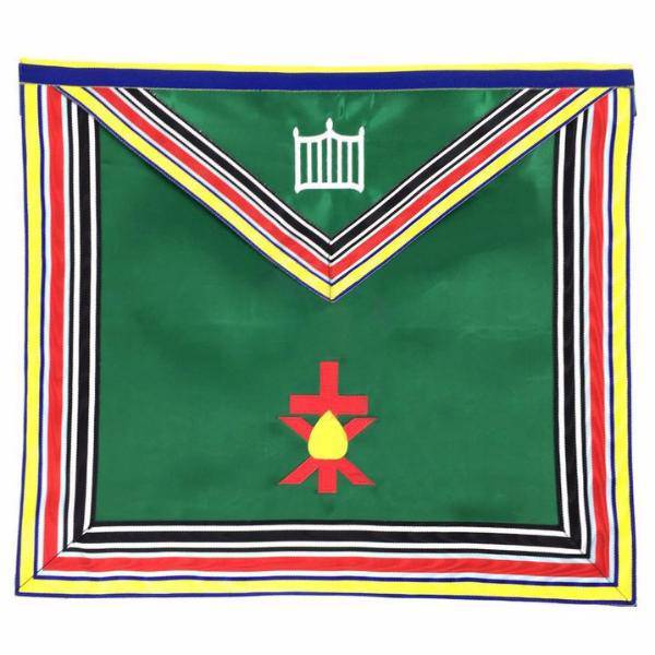 Riaz Impex Masonic Aprons Member Allied Masonic Degrees Apron – Green & Multi Colour