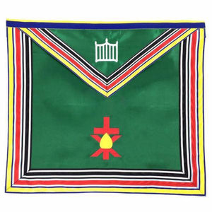 Riaz Impex Masonic Aprons Member Allied Masonic Degrees Apron – Green & Multi Colour