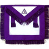Member Council Apron – White & Purple with Fringe Tassels
