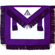 Member Council Apron – White & Purple with Fringe Tassels