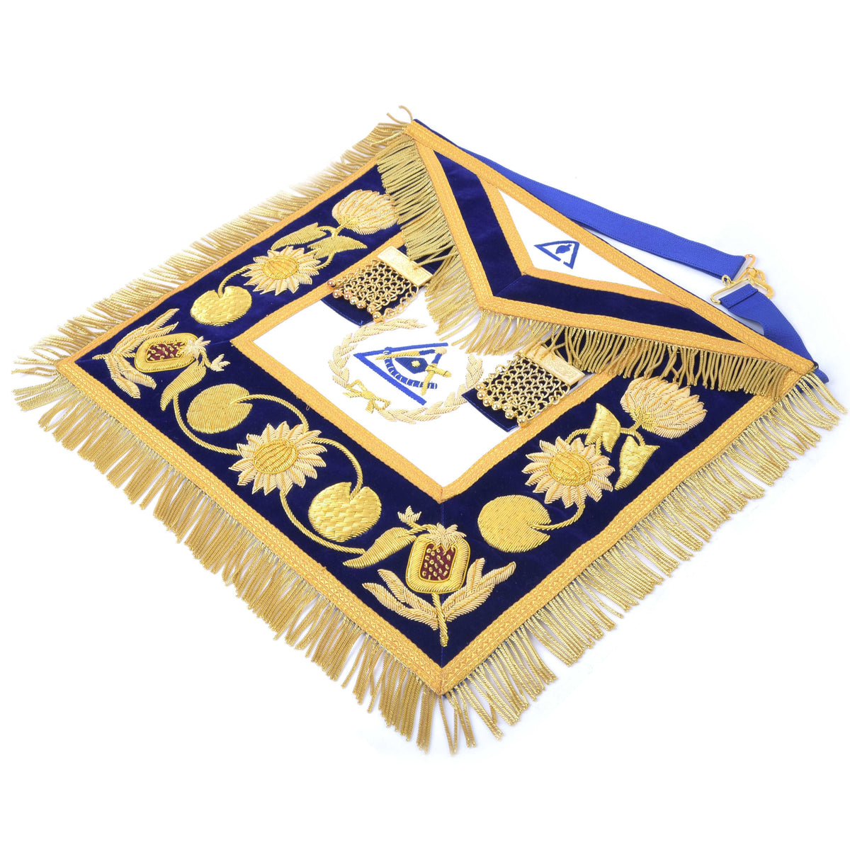 Riaz Impex Masonic Aprons Past Grand Thrice Illustrious Master Royal & Select Masters Council Apron – Blue Velvet