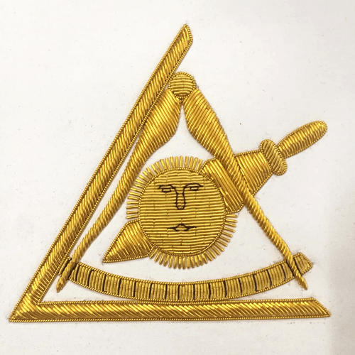 Riaz Impex Masonic Aprons Past Illustrious Master Council Apron – Purple Grosgrain