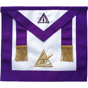 Past Illustrious Master Council Apron – Purple Grosgrain