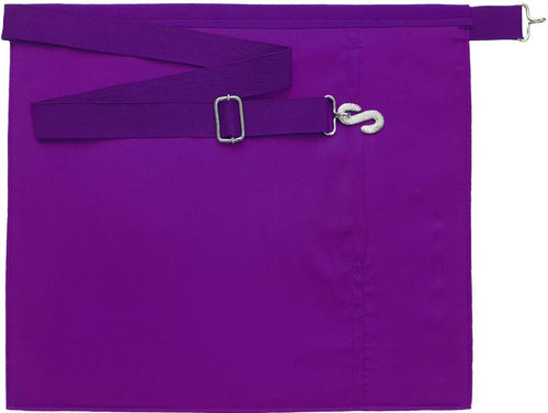 Riaz Impex Masonic Aprons Past Illustrious Master Council Apron – Purple Grosgrain with Golden Fringe Tassels