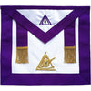 Past Illustrious Master Council Apron – Purple Grosgrain with Golden Fringe Tassels