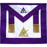 Past Illustrious Master Council Apron – Purple Grosgrain with Golden Fringe Tassels