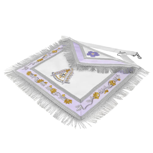 Riaz Impex Masonic Aprons Past Master Blue Lodge Apron – Silver Borders With Silver Fringe