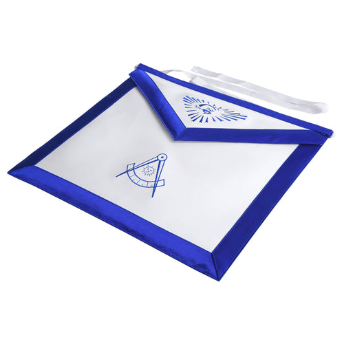 Riaz Impex Masonic Aprons Past Master Blue Lodge Apron – White Tape Ties