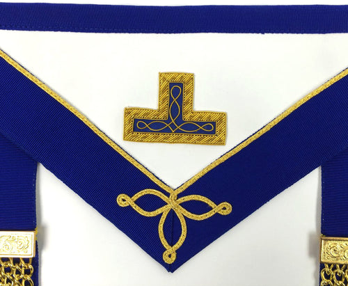 Riaz Impex Masonic Aprons Provincial Craft Apron – White & Royal Blue