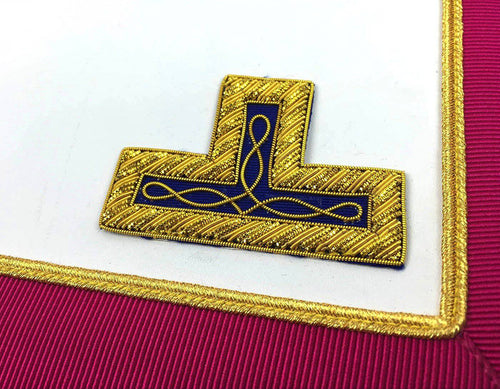 Riaz Impex Masonic Aprons Provincial Mark Apron – Pink & Blue