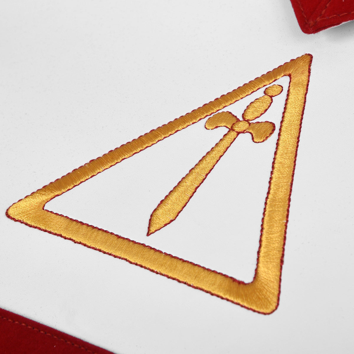 Riaz Impex Masonic Aprons Royal Arch Chapter Apron – Red Velvet With Triple Tau
