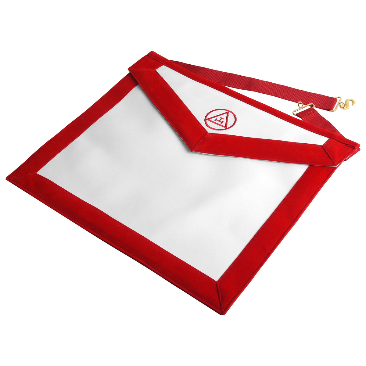 Riaz Impex Masonic Aprons Royal Arch Chapter Apron – Red with Triple Tau Insignia