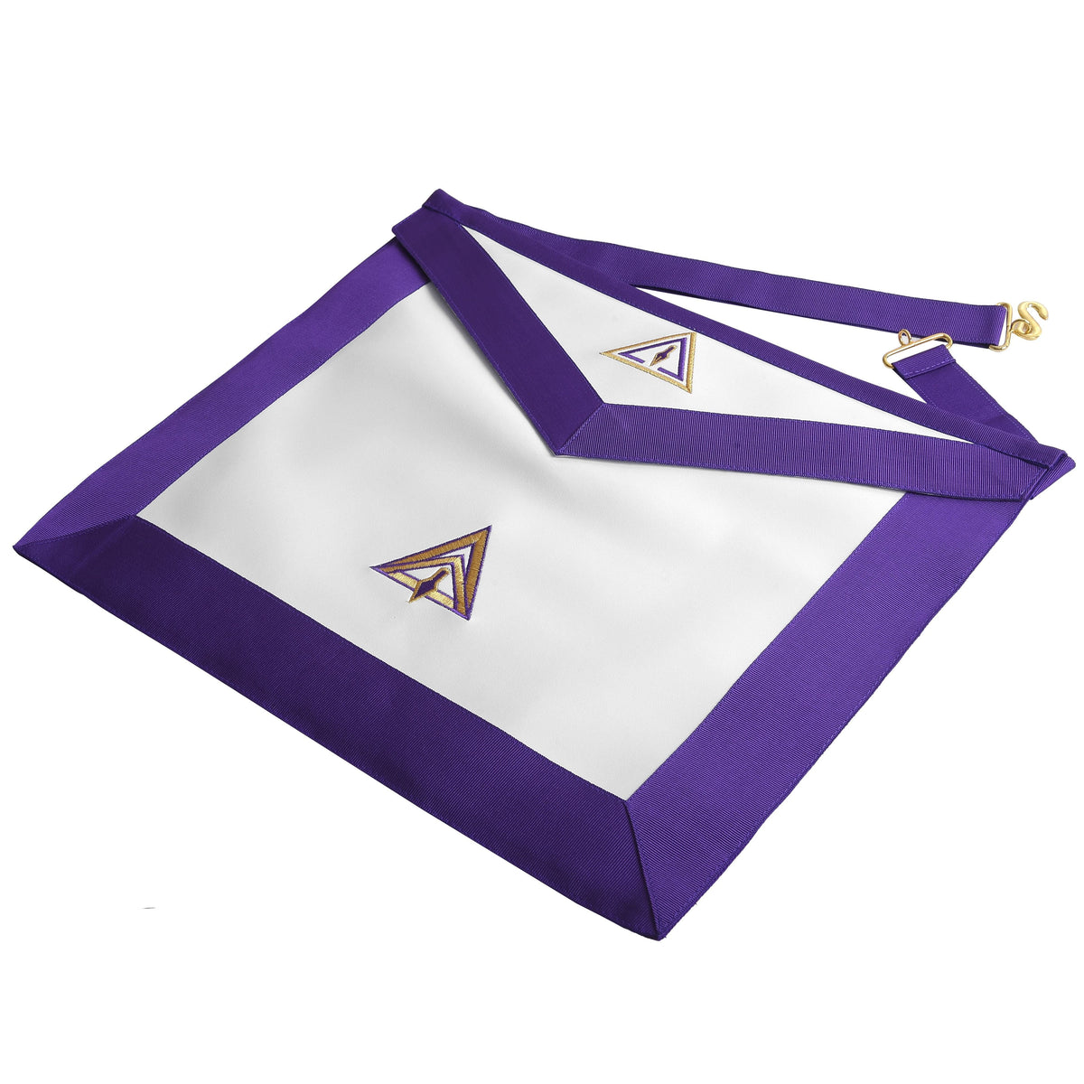 Riaz Impex Masonic Aprons Royal & Select Masters Council Apron – White & Purple Various Materials