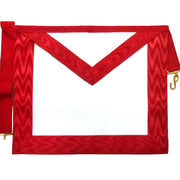 Scottish Rite Apron – White & Red Moire Ribbon