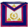 Senior Deacon Mark Apron – Blue & Pink with Gold Hermes Emblem