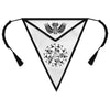 32nd Degree Scottish Rite Apron – Triangular White & Black Printed Emblem With Tassels