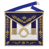 Grand Master Blue Lodge Apron – Royal Blue Velvet With Gold Metal Badge