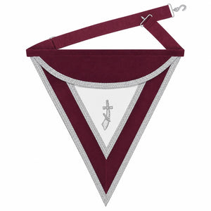 Riaz Impex Masonic Aprons Synthetic Grand Sentinel Royal & Select Masters Officer Apron – Maroon Velvet Bullion Hand Embroidery