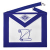 Historian Blue Lodge Officer Apron – White & Blue
