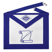 Historian Blue Lodge Officer Apron – White & Blue