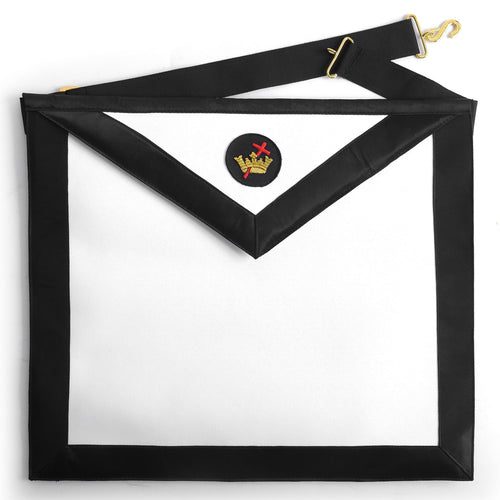 Riaz Impex Masonic Aprons Synthetic Knights Templar Apron – Black Velvet